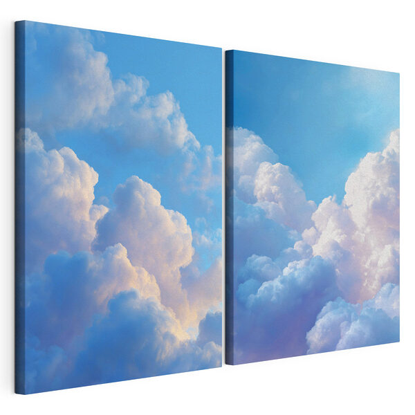 Cielo azzurro con nuvole Stampa su tela modulare Cielo azzurro con nuvole