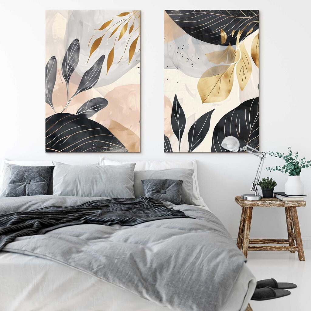 - Elegant leaves in soft hues - Elegant leaves in soft hues