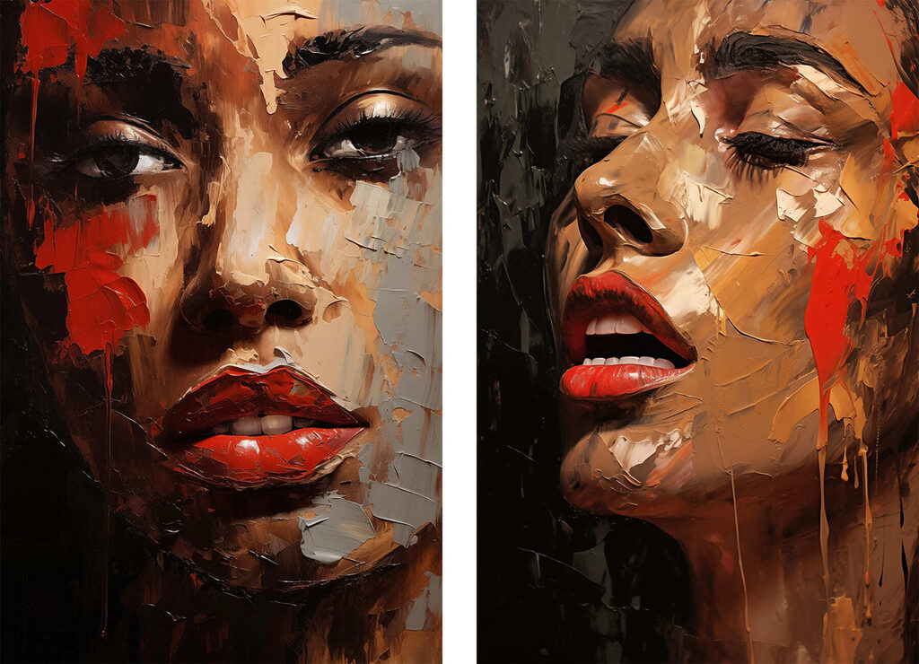Collage of a woman's face Collage of a woman's face