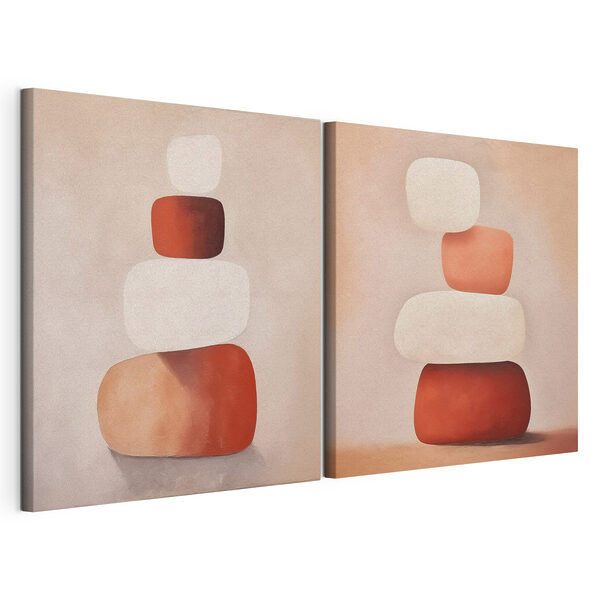 Modular canvas print Painting of stacked objects Stampa su tela modulare Modular canvas print Painting of stacked objects