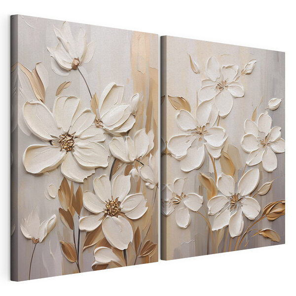 Stampa su tela modulare Fiori delicati dai colori tenui (COD: m30057) Stampa su tela modulare Stampa su tela modulare Fiori delicati dai colori tenui (COD: m30057)