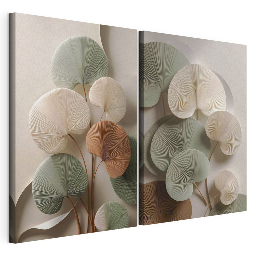 Elegant paper leaves in soft tones Elegant paper leaves in soft tones