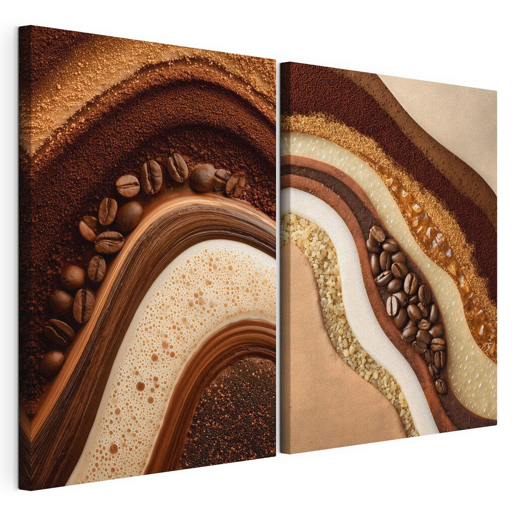 Stampa su tela modulare Una delizia a strati al caffè e al caramello (COD: m30174) Stampa su tela modulare Una delizia a strati al caffè e al caramello (COD: m30174)
