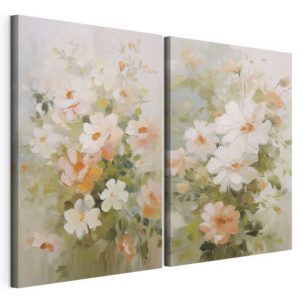 Stampa su tela modulare Dipinto di fiori su tela (COD: m30188) Stampa su tela modulare Stampa su tela modulare Dipinto di fiori su tela (COD: m30188)