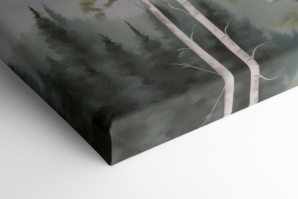 Painting of mountains and trees Painting of mountains and trees