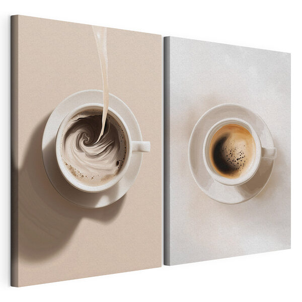 Stampa su tela modulare Stampa su tela modulare Vortici di caffè in una tazza (COD: m30222)