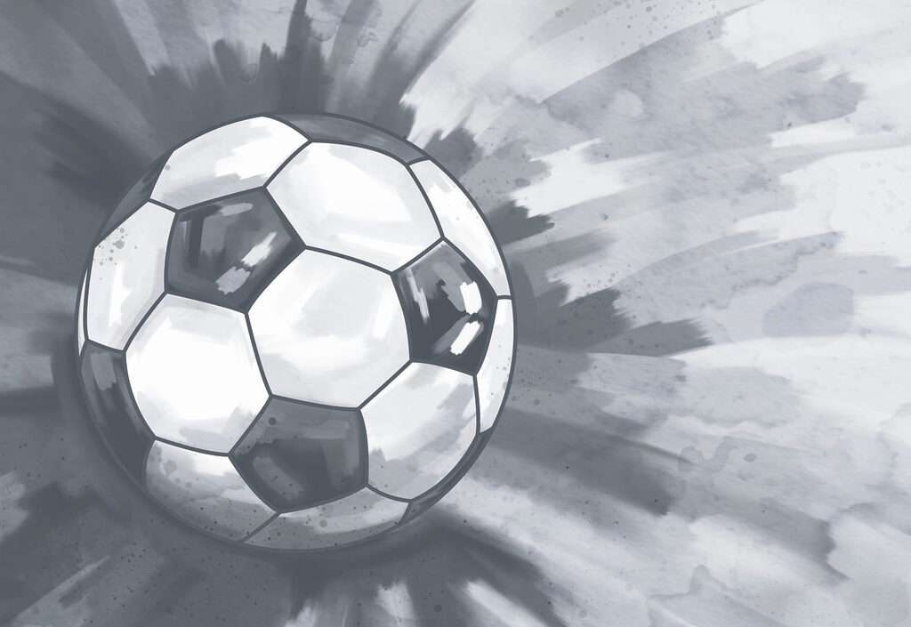Football ball in the air Football ball in the air