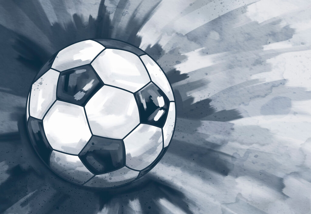 Football ball in the air Football ball in the air