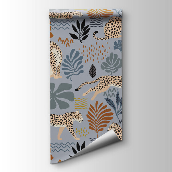 Pattern of leopards and plants