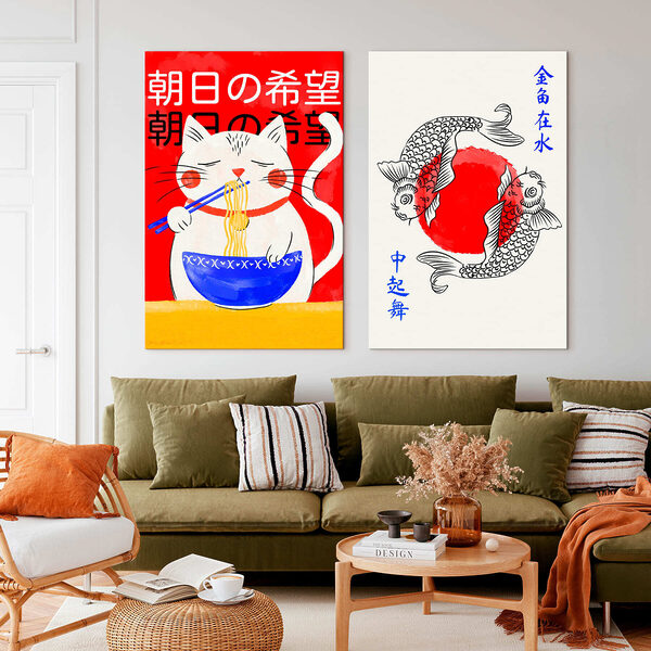 Cat and fish drawing Cat and fish drawing