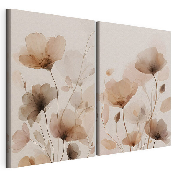 Stampa su tela modulare Fiori delicati dai colori tenui (COD: m30435) Stampa su tela modulare Stampa su tela modulare Fiori delicati dai colori tenui (COD: m30435)