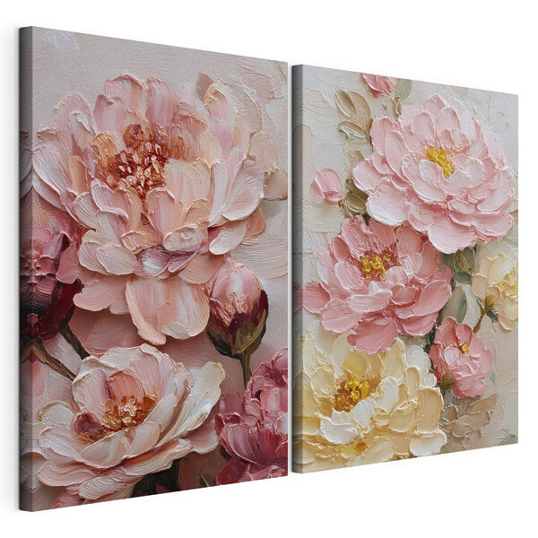 Stampa su tela modulare Petali in fiore dai toni tenui (COD: m30417) Stampa su tela modulare Stampa su tela modulare Petali in fiore dai toni tenui (COD: m30417)