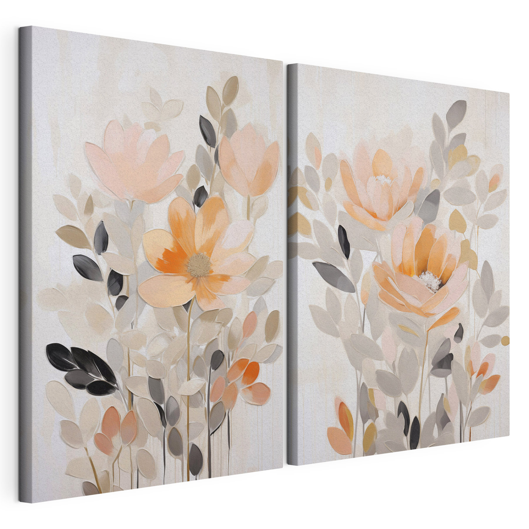 Painting of flowers and leaves Painting of flowers and leaves