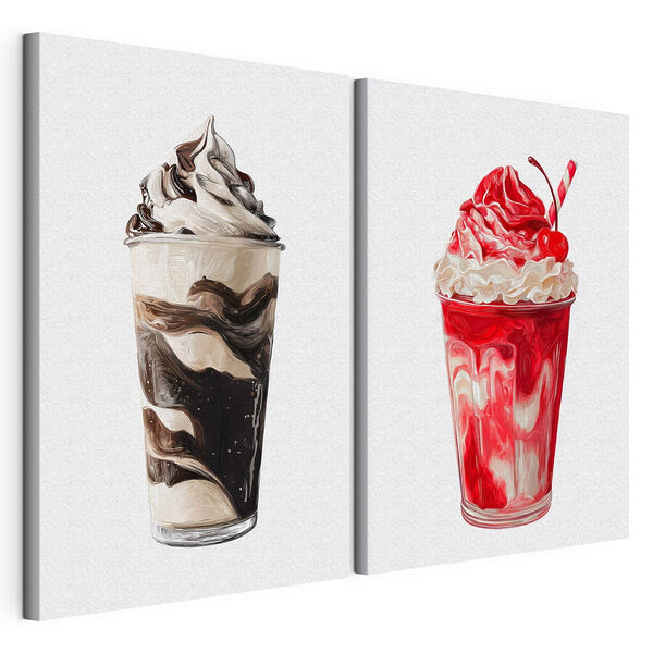 Stampa su tela modulare Stampa su tela modulare Un paio di coppe di gelato (COD: m30504)