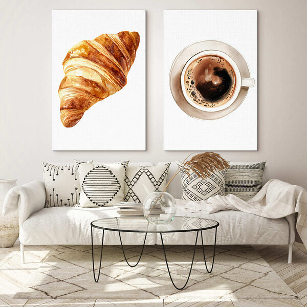 Croissant and a cup of coffee Croissant and a cup of coffee