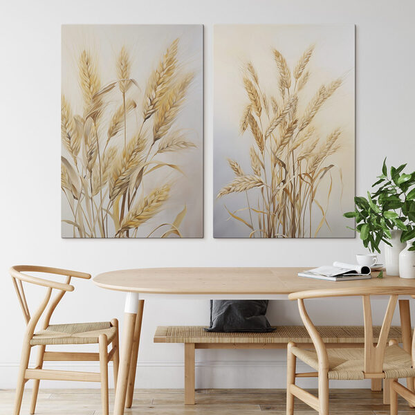 Painting of wheat on a white background Painting of wheat on a white background
