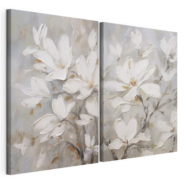 Stampa su tela modulare Dipinto di fiori su tela (COD: m30805) Stampa su tela modulare Stampa su tela modulare Dipinto di fiori su tela (COD: m30805)