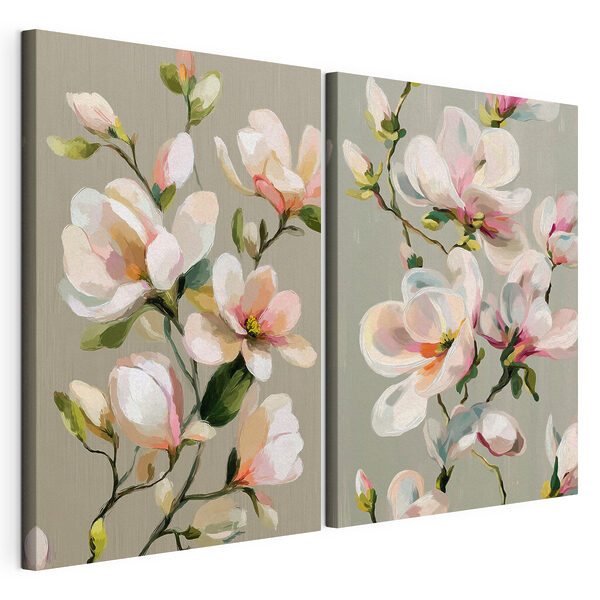 Stampa su tela modulare Fiori delicati avvolti da tonalità tenui (COD: m30800) Stampa su tela modulare Stampa su tela modulare Fiori delicati avvolti da tonalità tenui (COD: m30800)