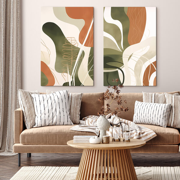 Organic shapes in earthy tones Organic shapes in earthy tones