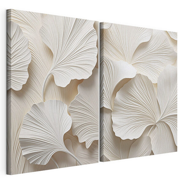Stampa su tela modulare Delicati strati dal design ispirato alla natura (COD: m30671) Stampa su tela modulare Stampa su tela modulare Delicati strati dal design ispirato alla natura (COD: m30671)