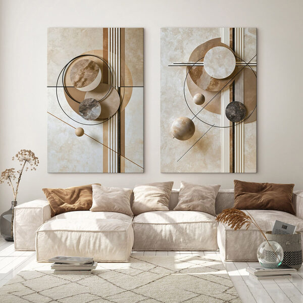 Collage of art with circles and lines Collage of art with circles and lines