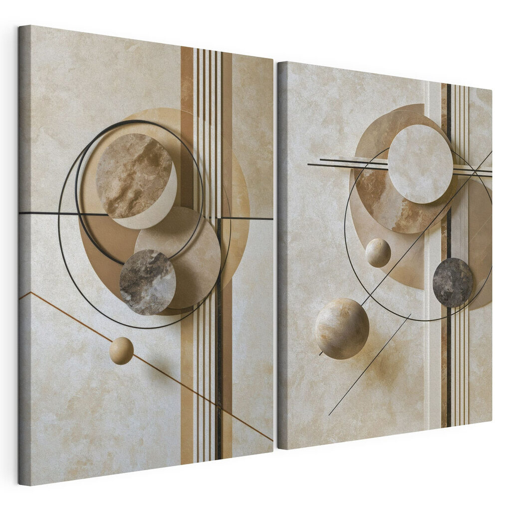Collage of art with circles and lines Collage of art with circles and lines