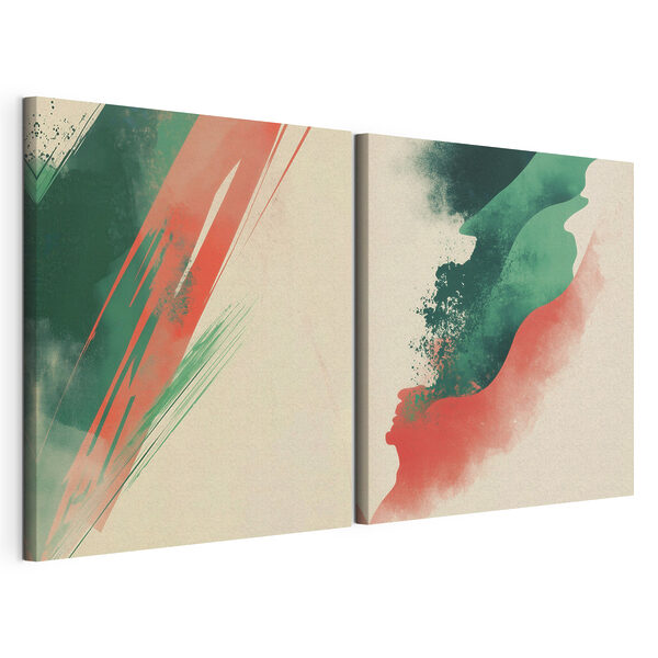 Due sfondi di colori diversi Stampa su tela modulare Due sfondi di colori diversi