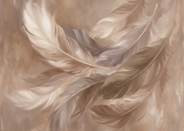 Gentle feathers in soft hues