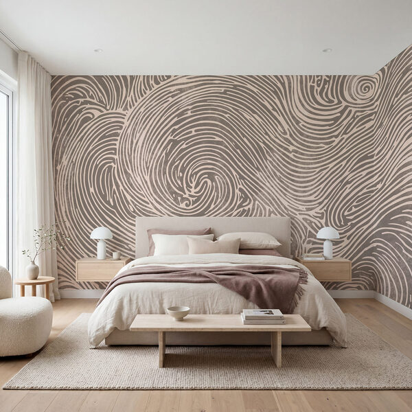 Intricati riccioli creano motivi sinuosi Intricati riccioli creano motivi sinuosi