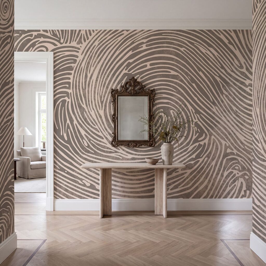Intricati riccioli creano motivi sinuosi Intricati riccioli creano motivi sinuosi