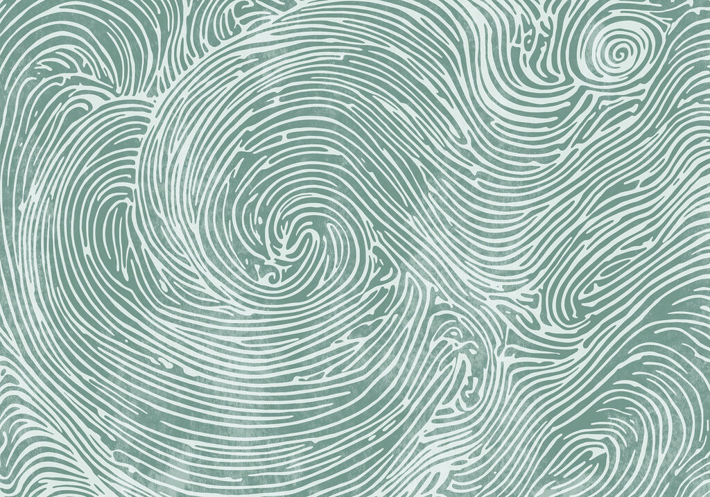 Flowing lines in soothing turquoise tones Flowing lines in soothing turquoise tones