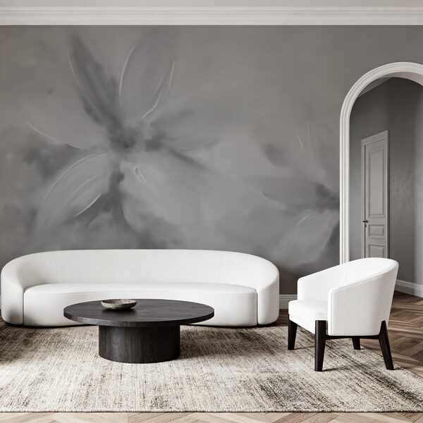 Immagine in grigio e bianco raffigurante dei fiori
