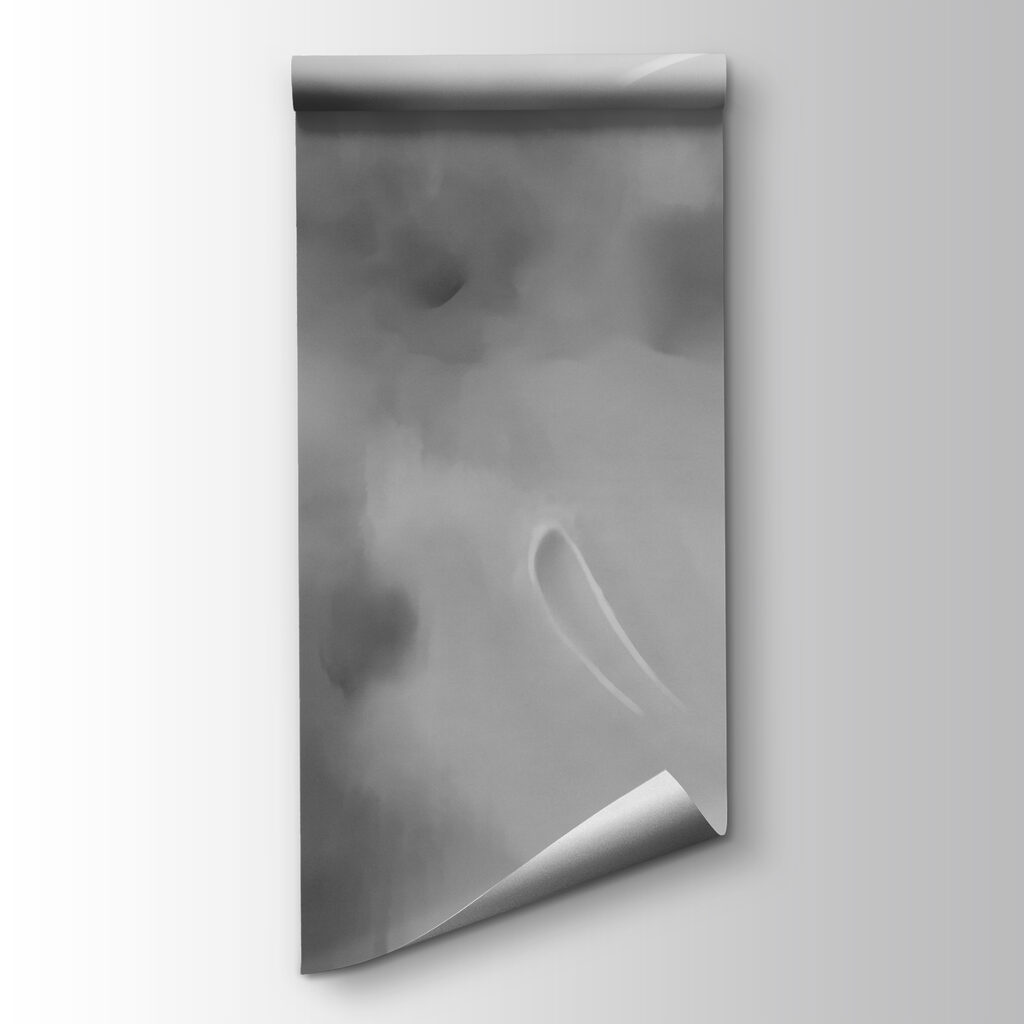 Grey and white image of flowers