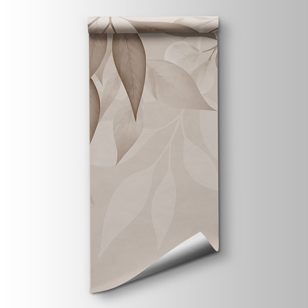 Delicate leaves in soft neutral tones