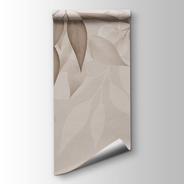 Delicate leaves in soft neutral tones