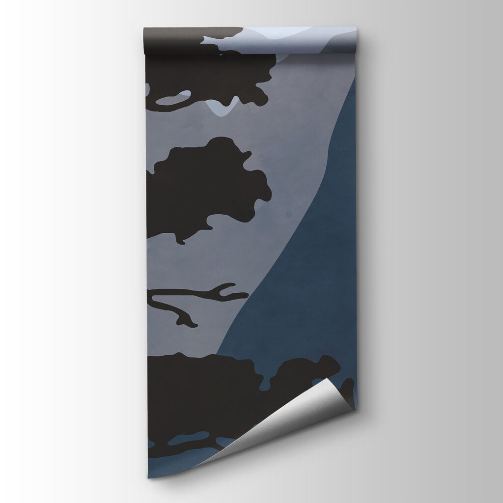 Painting of mountains and trees Painting of mountains and trees
