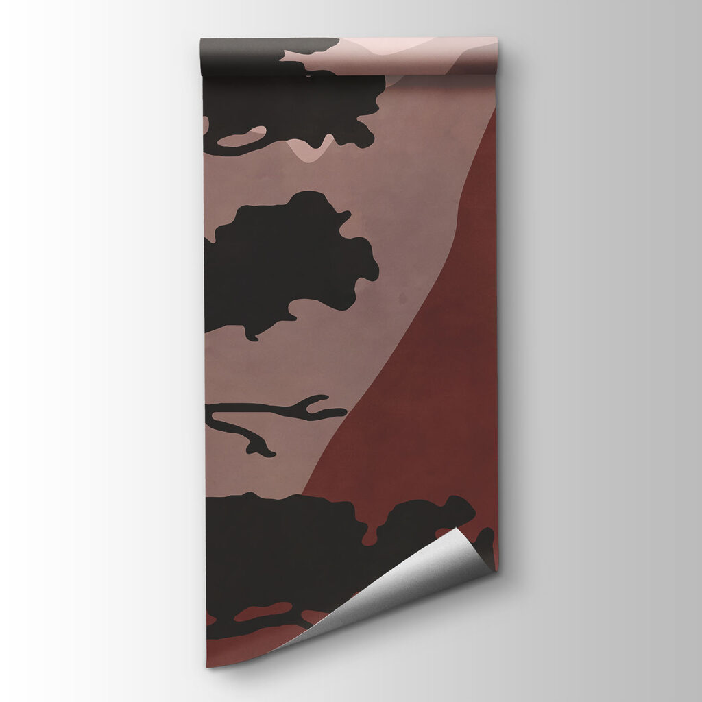 Painting of mountains and trees