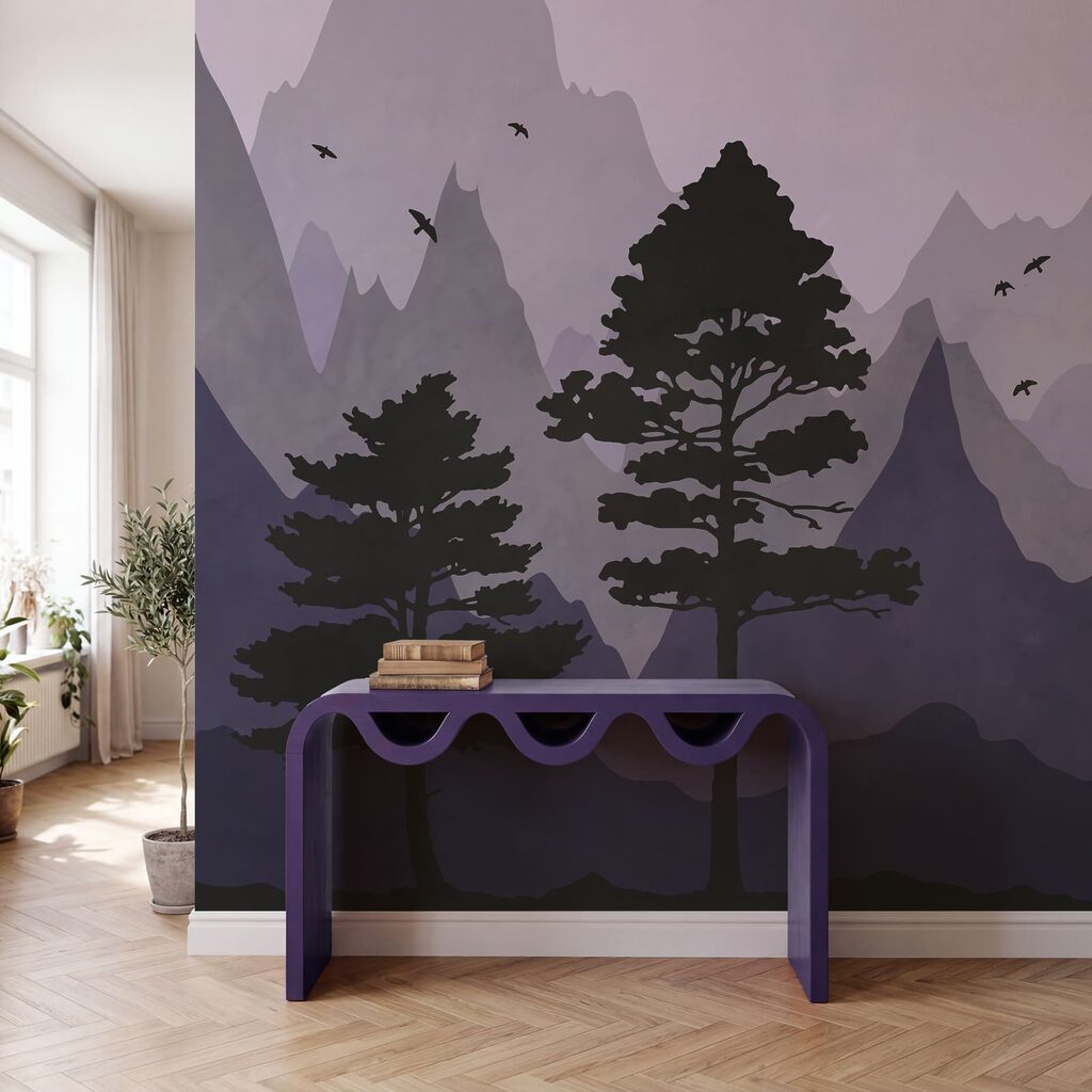Paesaggio con montagne e alberi Paesaggio con montagne e alberi