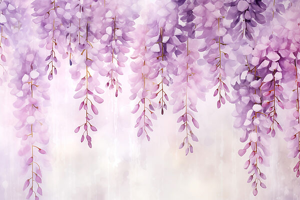 Soft lavender blossoms hanging gracefully