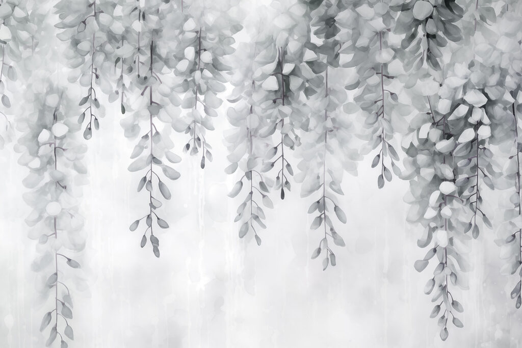 Calm leafy design for serene spaces