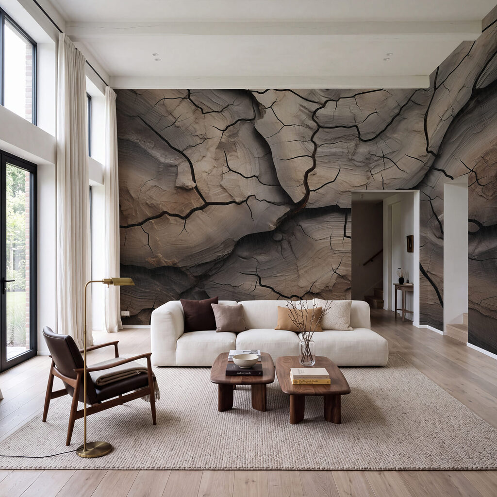 Motivi naturali nel legno stagionato