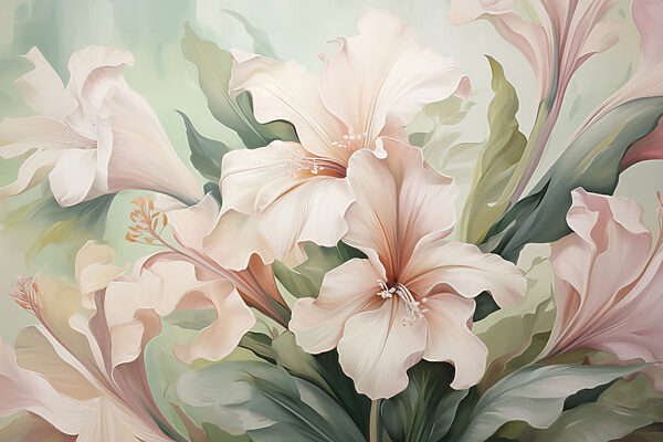Delicate blooms in soft hues Delicate blooms in soft hues