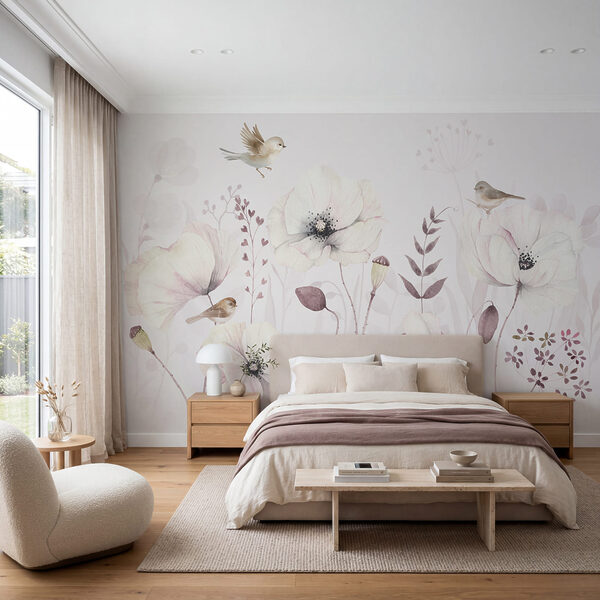 Dipinti di fiori e uccelli