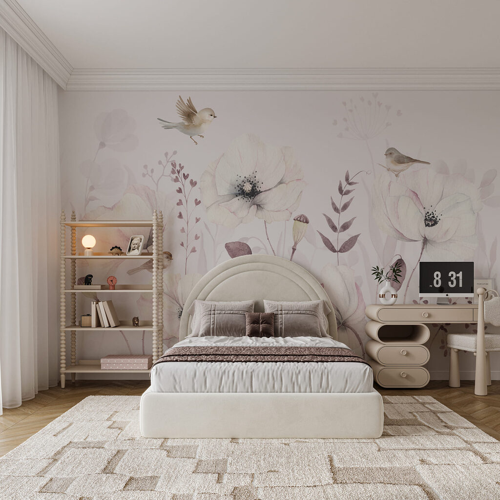 Dipinti di fiori e uccelli