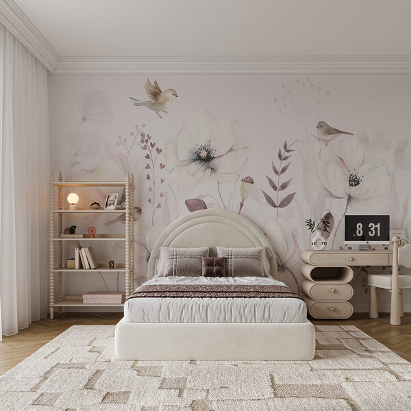 Dipinti di fiori e uccelli