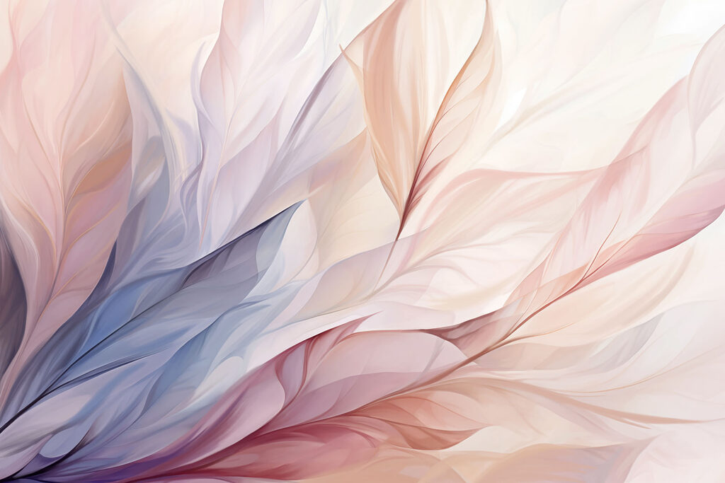 Soft flowing leaves in pastel colors Soft flowing leaves in pastel colors