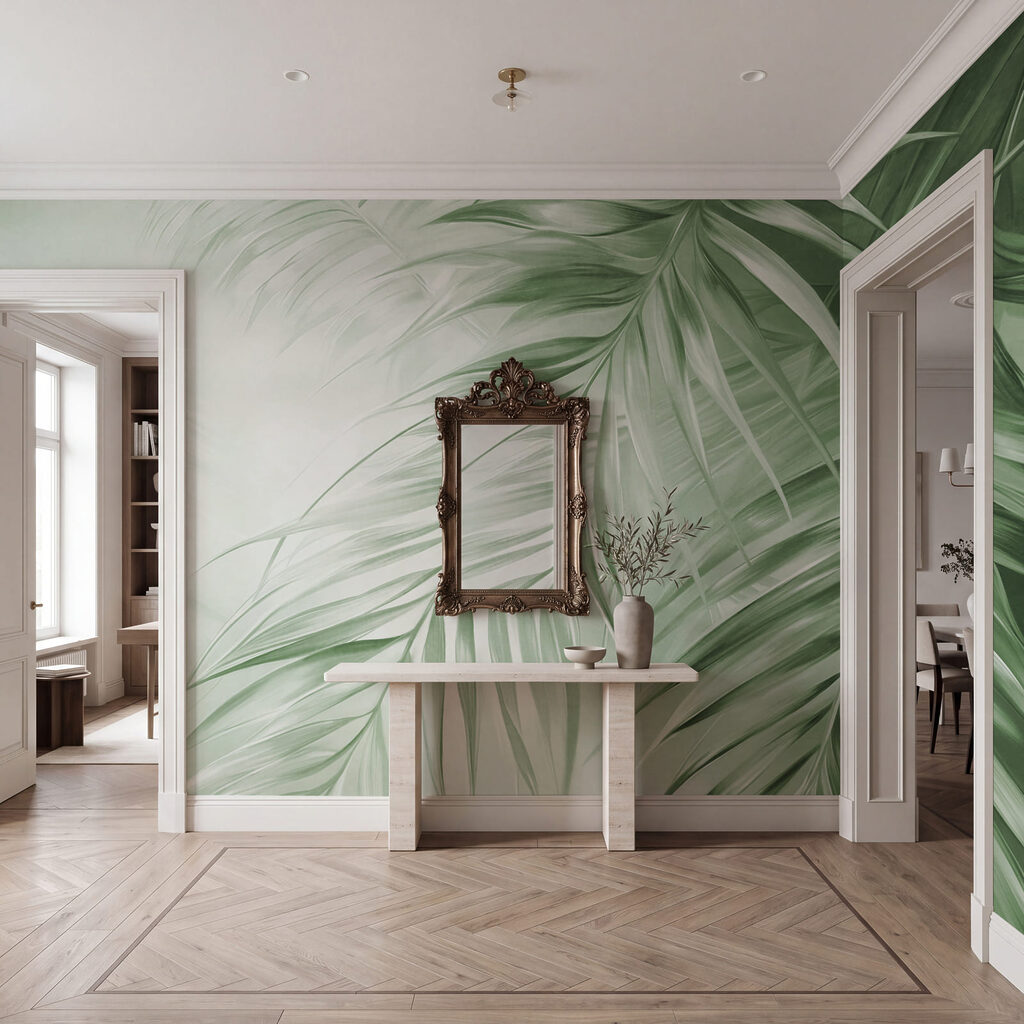Fogliame verde rilassante in una luce soffusa Fogliame verde rilassante in una luce soffusa