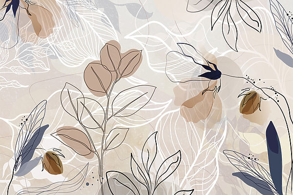 Delicate floral patterns in soft hues Delicate floral patterns in soft hues