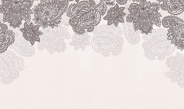Border of paisley and flowers Border of paisley and flowers