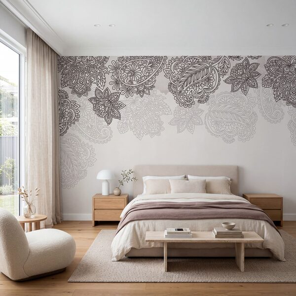 Bordo con motivi paisley e fiori Bordo con motivi paisley e fiori